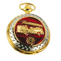 Pocket Watch w/ Chain (Fire Engine)